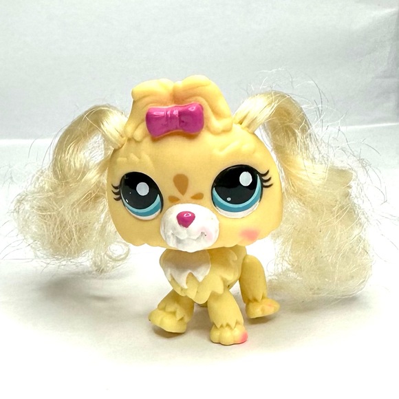 Littlest Pet Shop LPS #2638 MALTESE Dog Puppy Real Curly Hair Preowned- RETIRED - Picture 1 of 6